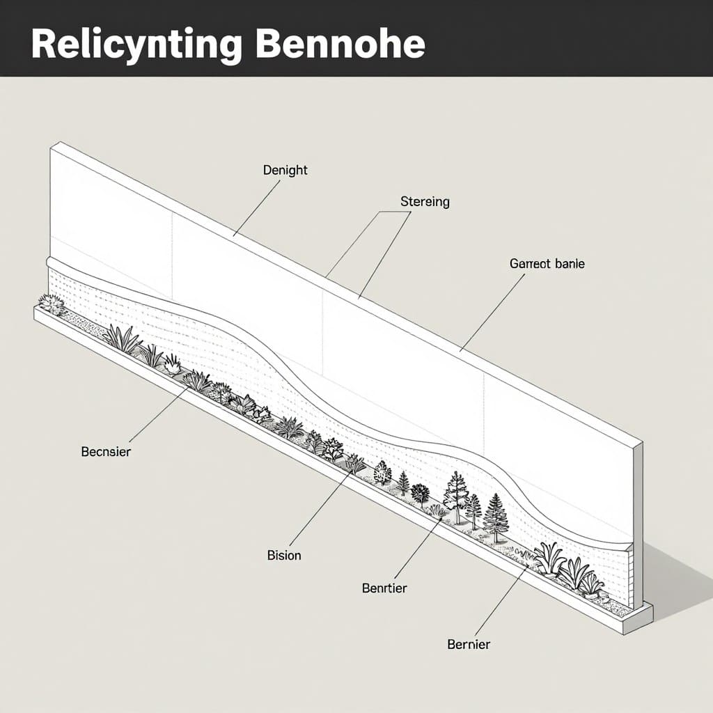 diagram showing retaining wall layout options and design principles