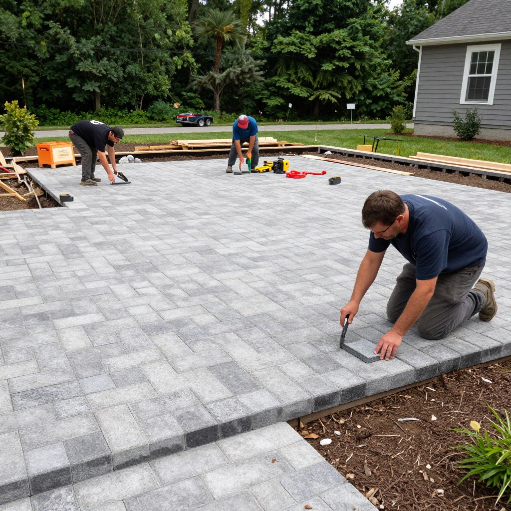 expert paver patio installation work in Ludlow