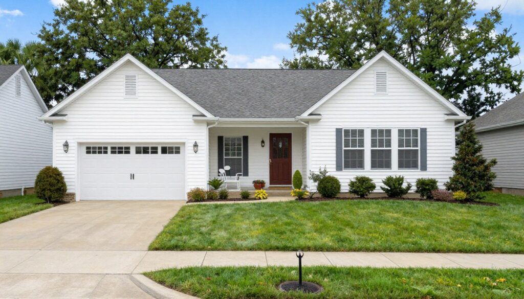Beautiful Ludlow home and landscape after complete pressure washing and property care services Beautiful Ludlow home and landscape after complete pressure washing and property care services