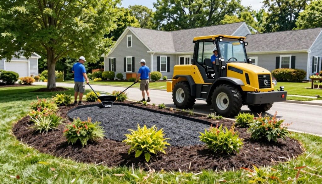 St. Clair Landscaping team at work in Ludlow