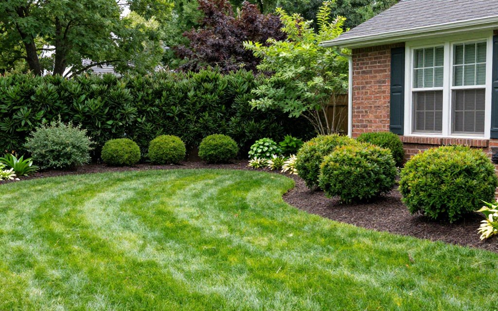 Year-round landscape maintenance in Ludlow property