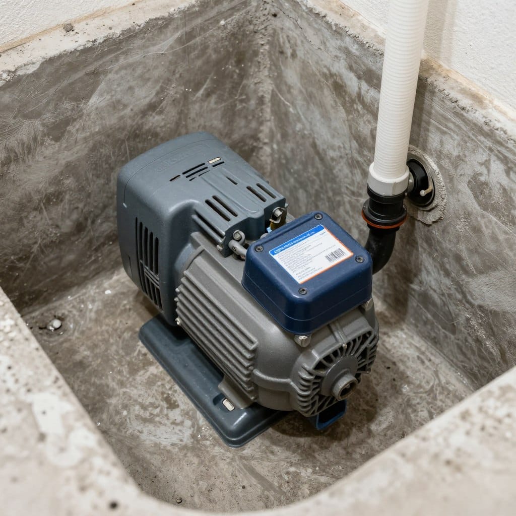 sump pump installation in basement