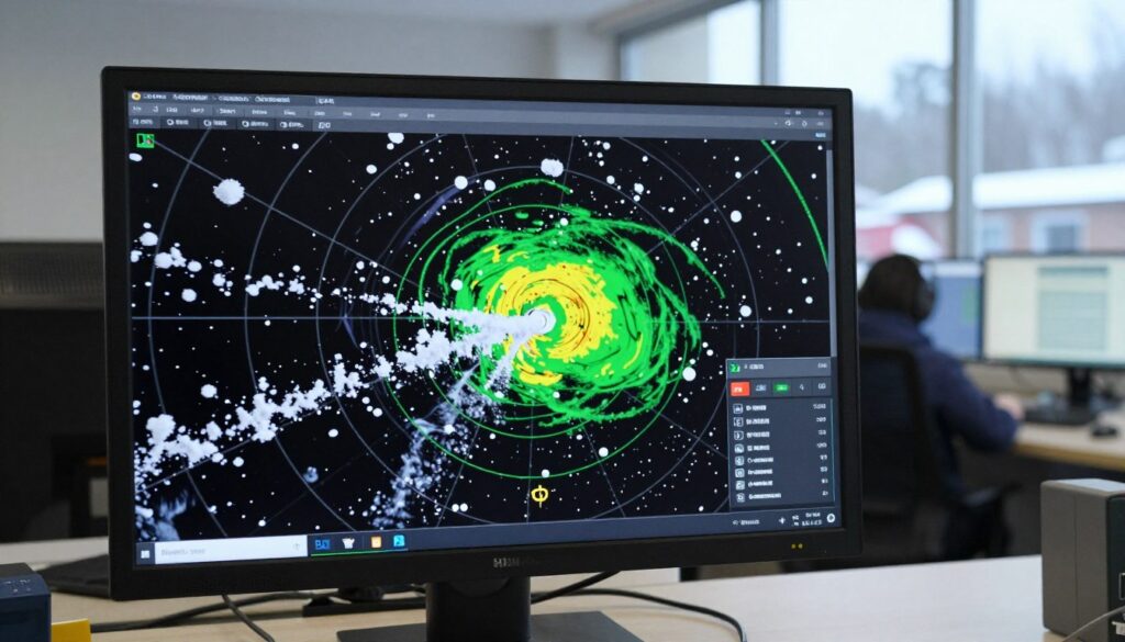 weather monitoring system and storm tracking for commercial snow removal planning