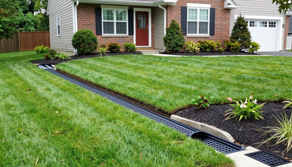 yard drainage solutions for residential property in Ludlow