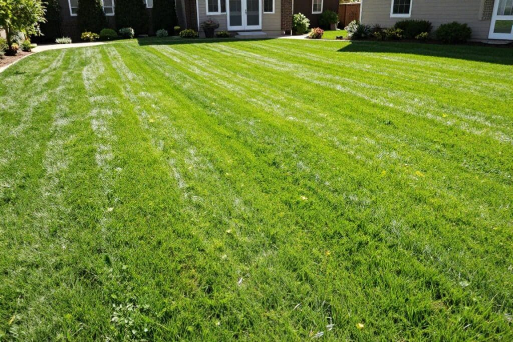 Healthy lawn thriving in summer heat with proper professional care