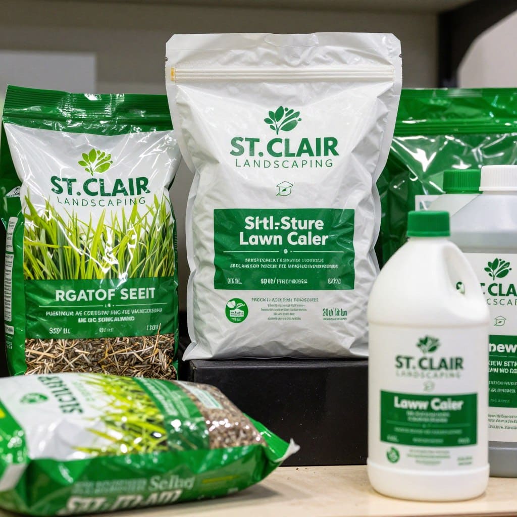 High-quality lawn care products used by St. Clair Landscaping