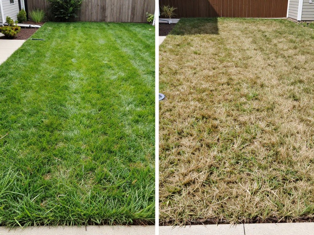 Lawn recovery showing improvement from professional treatment