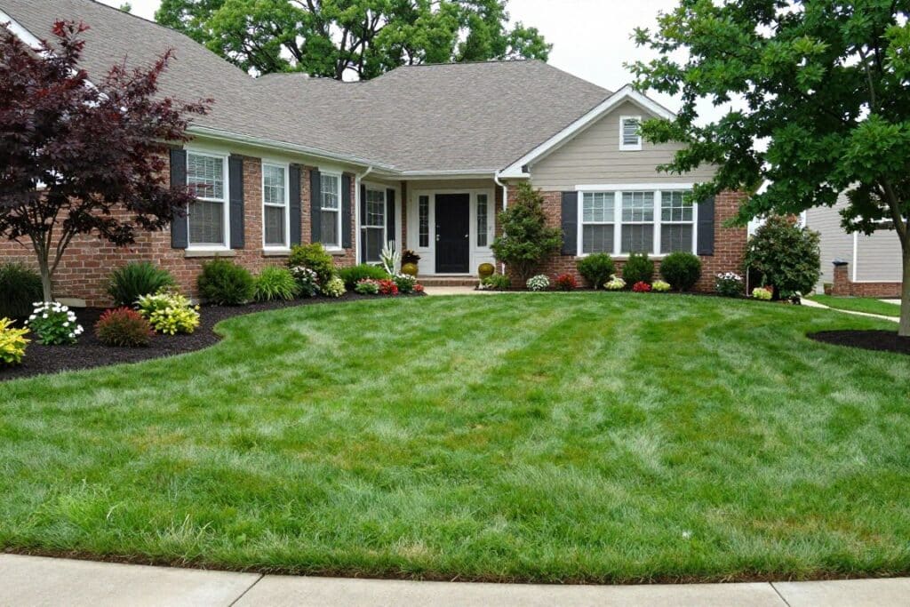 Long-term customer lawn maintained in excellent condition over multiple years